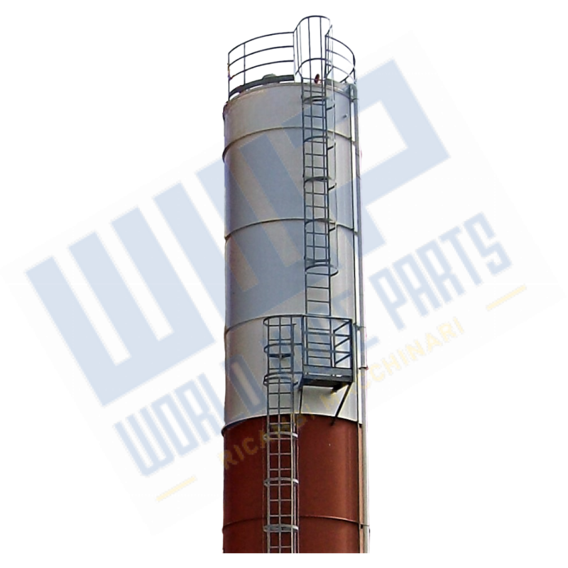 Galvanised ladder foot irons for monolithic silos Ø3000
