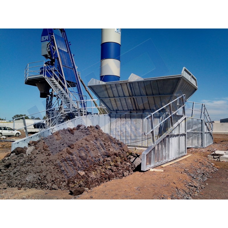 Aggregate loading retaining galvanised ramps kit for MOBIL FAST 500/1000S CROSS