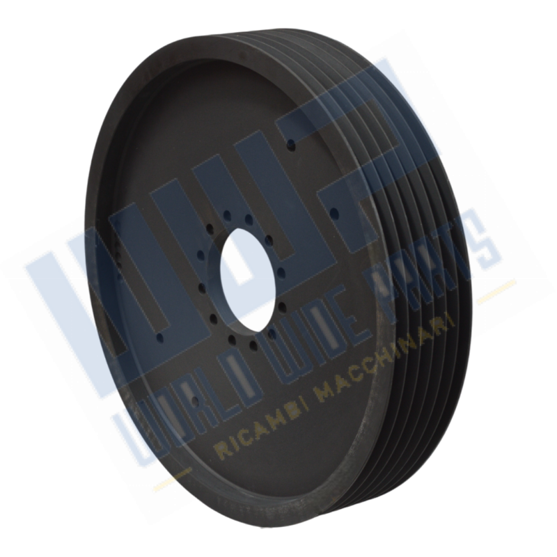 Puleggia a 6 gole sez. B Ø581 mm con mozzo flangiato MEB 2-2.5-2.8-3 m³ reso