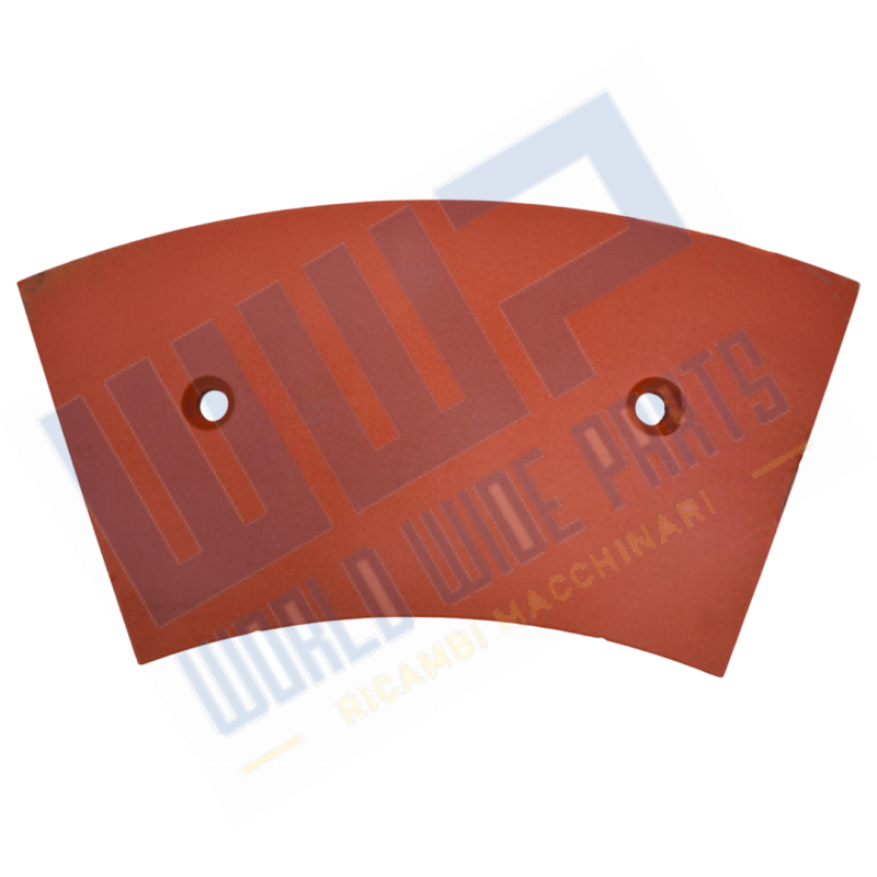 Peripheral plate front wall MEB 1-1.5 m³ rendered - Hardox 500 - 12 mm thick