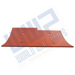 Rectangular calendered left side plate - in HARDOX sp.10 - MC300 with drain opening