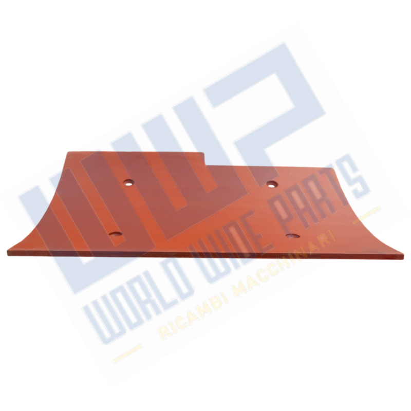 Rectangular calendered left side plate - in HARDOX sp.10 - MC300 with drain opening