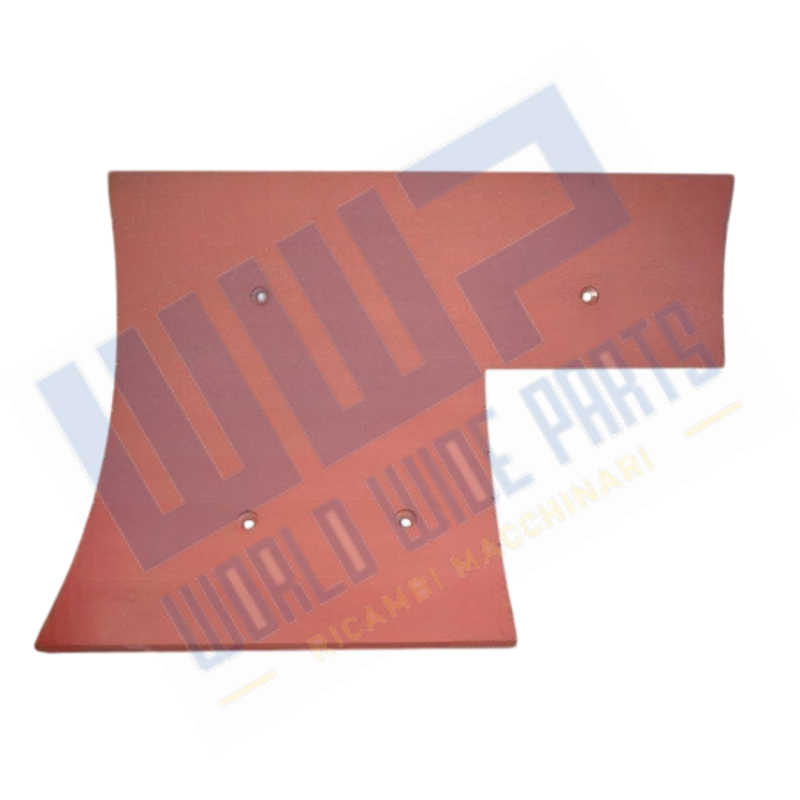Rectangular left calendered plate MEC150 in HARDOX, 10 mm thick