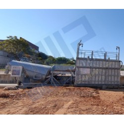 EUROWASH MOBILE - impianto mobile di lavaggio delle autobetoniere e riciclaggio calcestruzzo/acque - interamente zincato