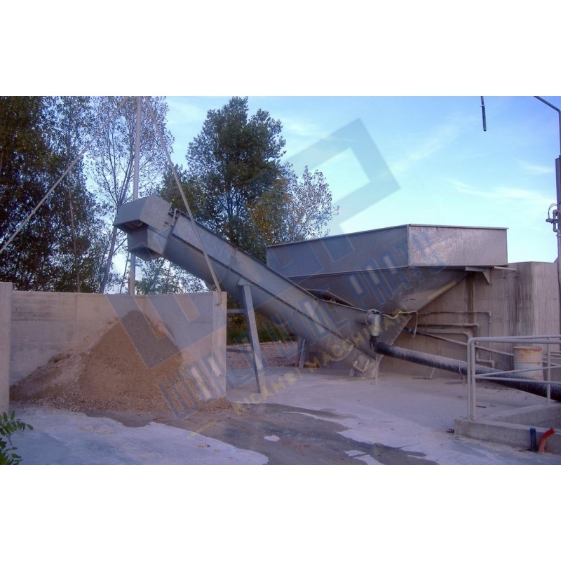EUROECO - for washing water recycling and aggregate recovery - screw conveyor system - fully galvanised - length 5500 mm