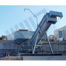 EUROECO - for washing water recycling and aggregate recovery - screw conveyor system - fully galvanised - length 5500 mm