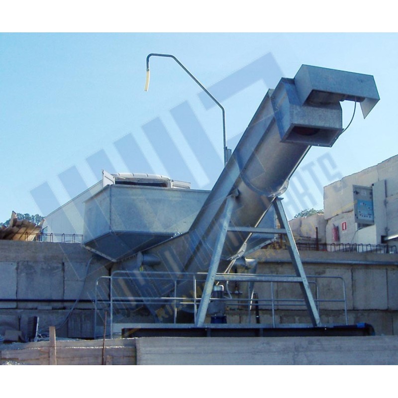 EUROECO - for washing water recycling and aggregate recovery - screw conveyor system - fully galvanised - length 5500 mm