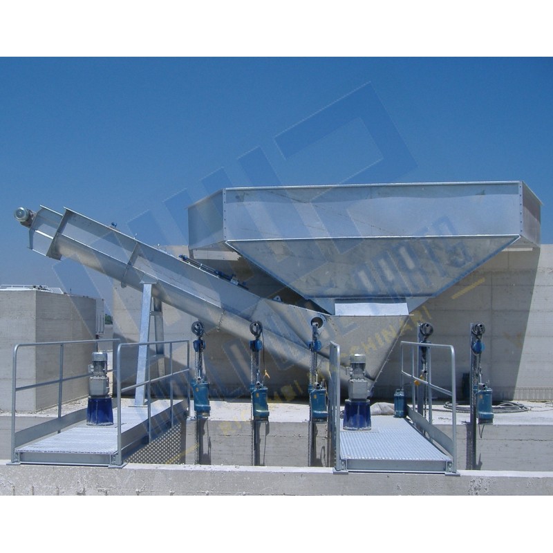 EUROECO - for washing water recycling and aggregate recovery - screw conveyor system - fully galvanised - length 5500 mm