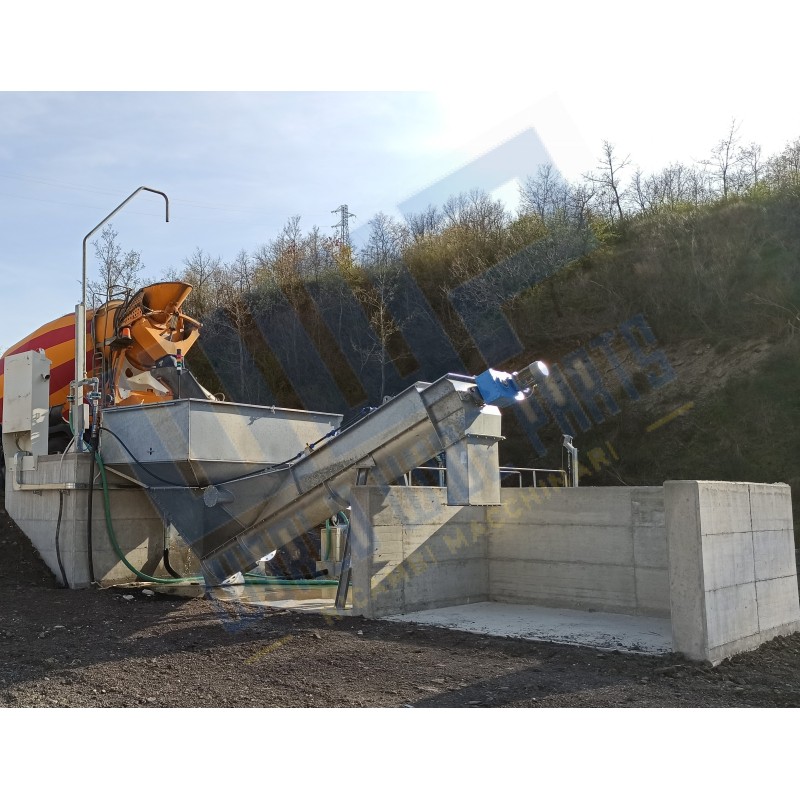 EUROECO - for washing water recycling and aggregate recovery - screw conveyor system - fully galvanised - length 7000 mm