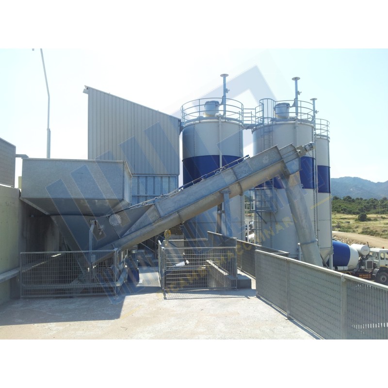 EUROECO - for washing water recycling and aggregate recovery - screw conveyor system - fully galvanised - length 7000 mm