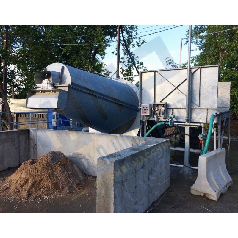 EUROWASH 10 - per riciclo acque di lavaggio e recupero inerti - sistema a tamburo - struttura interamente zincata