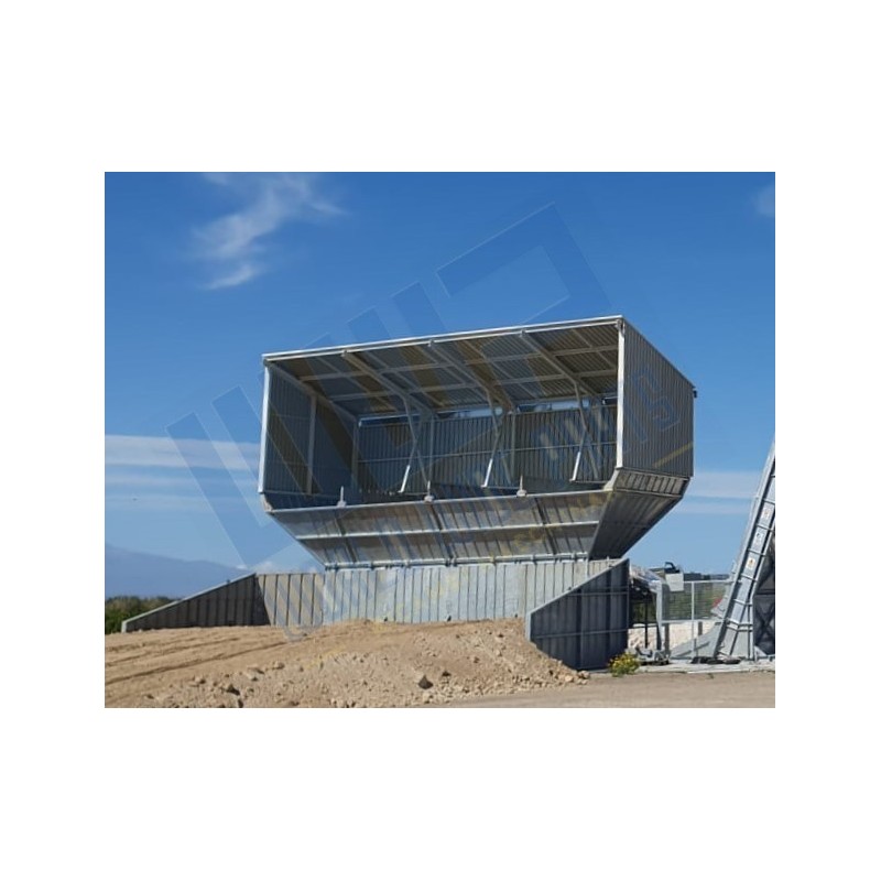 Upper covering for aggregates bins on 3 sides for MOBIL FAST 2500/3000/3330/DRY 100 - 4 or 5 compartments