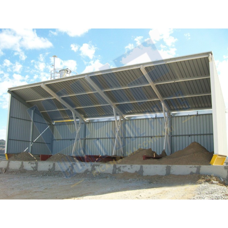 Upper covering for aggregates bins on 3 sides for MOBIL FAST 2500/3000/3330/DRY 100 - 4 or 5 compartments