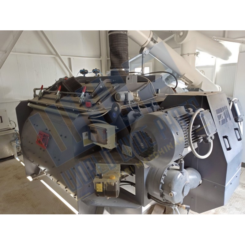 Horizontal twin shaft mixer MET 3500/2350 dry/wet - 2,35 m³ output - EUROMECC