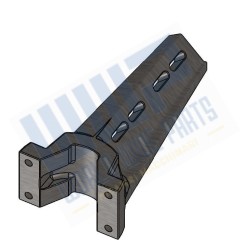 Left end mixing arm for hexagonal shaft
