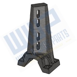 Left end mixing arm for hexagonal shaft