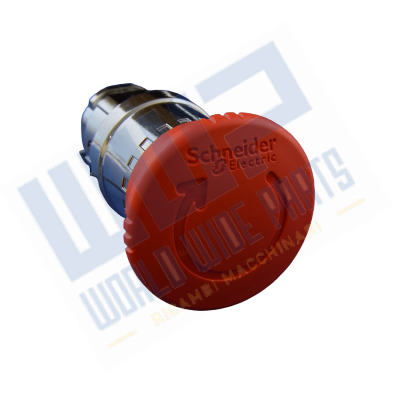 ZB4BS844 - Red mushroom push-button head