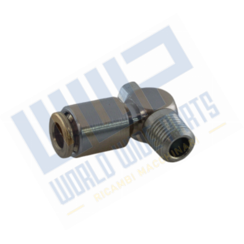 Swivel 90° elbow coupling - M/rapid M10x1 gas - Ø6