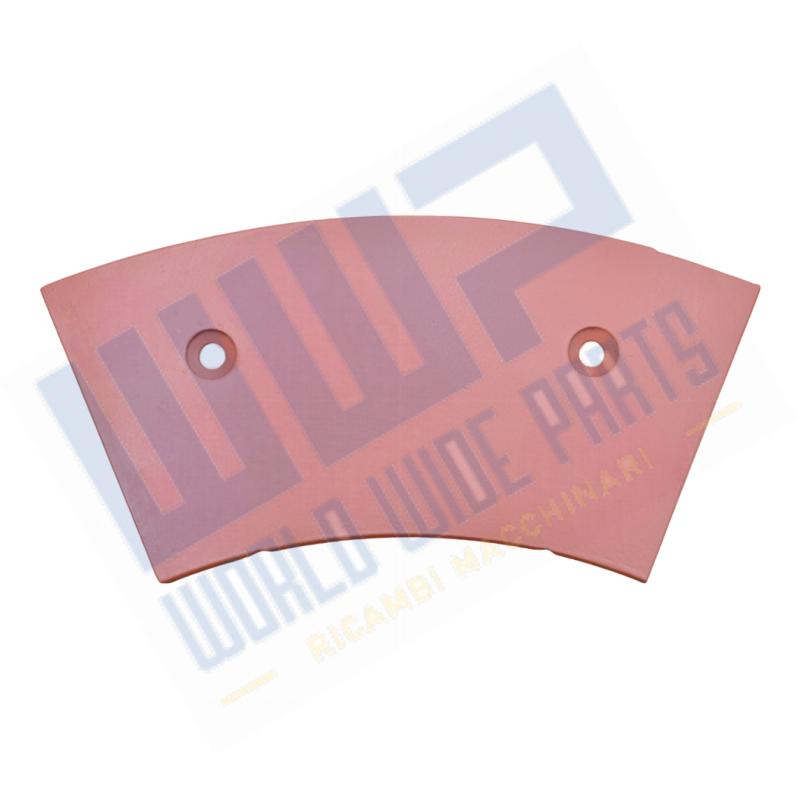 Semicircular external face plate MEC 300 in HARDOX thickness 10mm